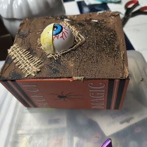 Halloween Book of Magic Decor with Eyeball